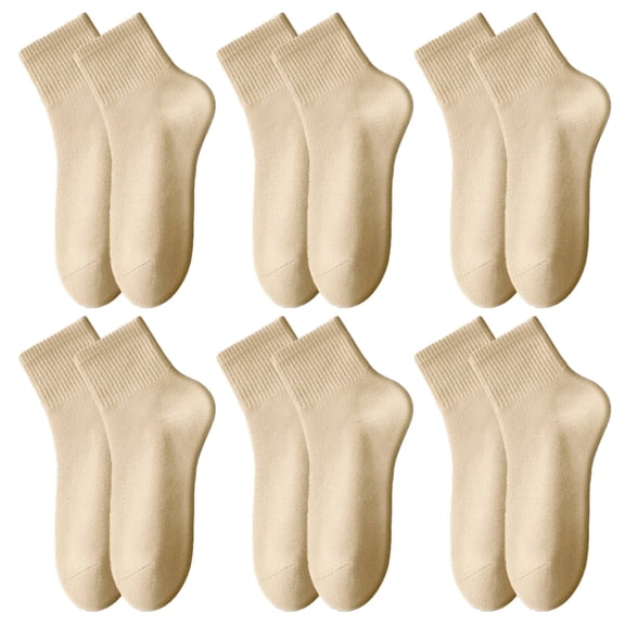 TELOLY 6Pairs Mens Ankle Socks9-13Mens Ankle Socks Size 9-11 Men's Socks ,Coffee