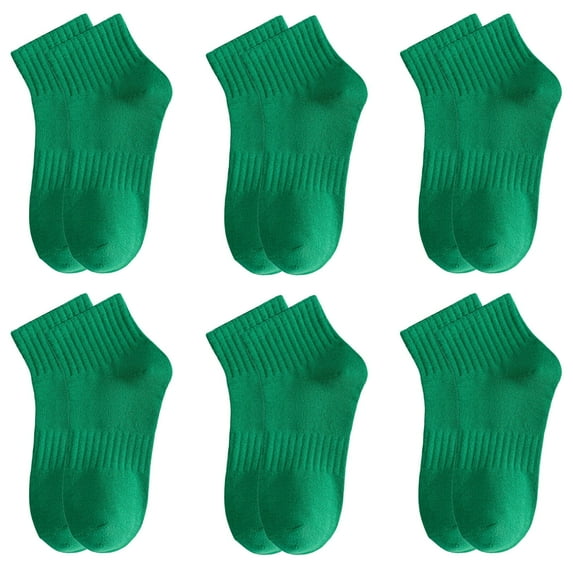 TELOLY 6Pairs Mens Ankle Socks9-13Mens Ankle Socks Size 9-11 Men's Socks ,Green2