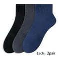 thumbnail image 1 of TELOLY 6Pairs Mens Ankle Socks9-13Mens Ankle Socks Size 9-11 Men's Socks ,Colormixing3, 1 of 4