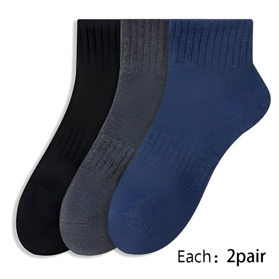 TELOLY 6Pairs Mens Ankle Socks9-13Mens Ankle Socks Size 9-11 Men's Socks ,Colormixing3