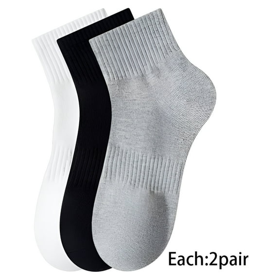 TELOLY 6Pairs Mens Ankle Socks9-13Mens Ankle Socks Size 9-11 Men's Socks ,