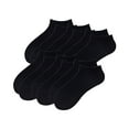 thumbnail image 1 of TELOLY 6Pairs Mens Ankle Socks9-13Mens Ankle Socks Size 9-11 Men's Socks ,Black, 1 of 4