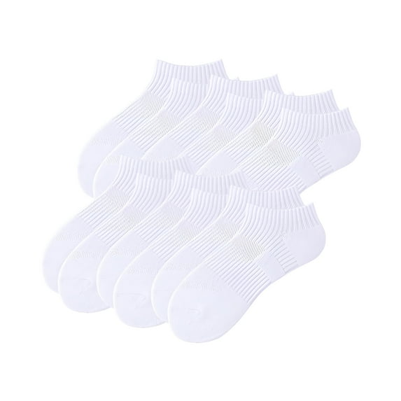 TELOLY 6Pairs Mens Ankle Socks9-13Mens Ankle Socks Size 9-11 Men's Socks ,White