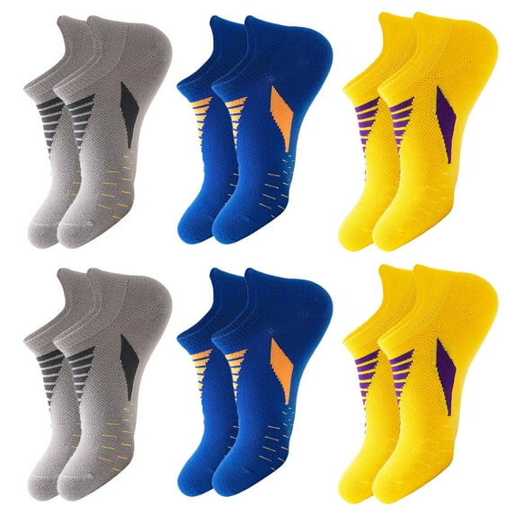 TELOLY 6Pairs Mens Socks,Featherlight Breathable Fabric Mens Socks Size 9-11,Fit Men Foot Shape Moisture Wicking Socks Men,Colormixing1