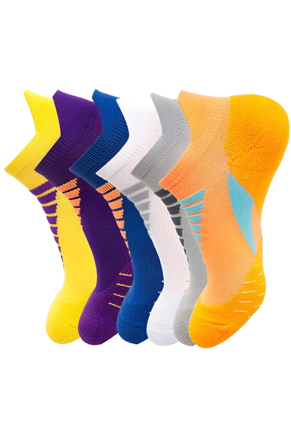 6Pairs Mens Socks9-13Mens Ankle Socks Size 9-11 Men's Socks ,Colormixing2