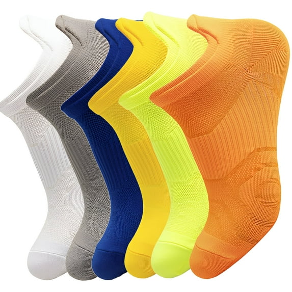 TELOLY 6Pairs Mens Socks9-13Mens Ankle Socks Size 9-11 Men's Socks ,Colormixing3