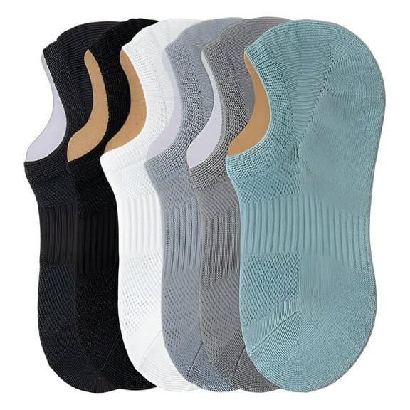 TELOLY 6Pairs No Show Mens Ankle Socks Size 9-119-13Mens Ankle Socks Size 9-11 Men's Socks ,Colormixing1