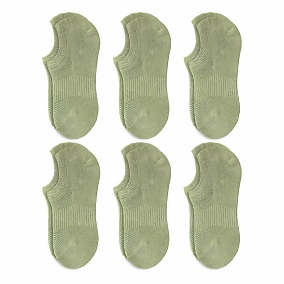 TELOLY 6Pairs No Show Socks Men9-13Socks Men Men's Socks ,Green1