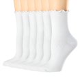 thumbnail image 1 of TELOLY 6Pairs Ruffle Socks Woman,Stylish Lace Design Womens Ruffle Socks,Refines Overall Look Frilly Socks Women,Style2, 1 of 5