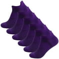 thumbnail image 1 of TELOLY 6Pairs Running Socks,Anti-Pilling Mens Running Socks,Long-Lasting Wear Ankle Socks,Purple, 1 of 5