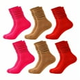 thumbnail image 1 of TELOLY 6Pairs Slouchy Socks for Women,Sweat-Absorbing, Anti-Friction Boot Socks for Women,Sports Socks Scrunch Socks Women,Combination4, 1 of 1