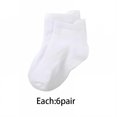 thumbnail image 1 of TELOLY 6Pairs Toddler Socks,Suitable for Any Occasion,Simple to Wear Toddler Girl Socks,Breathable Fabric,Keeps Feet Dry Toddler Boy Socks,Style3,3-5T, 1 of 4