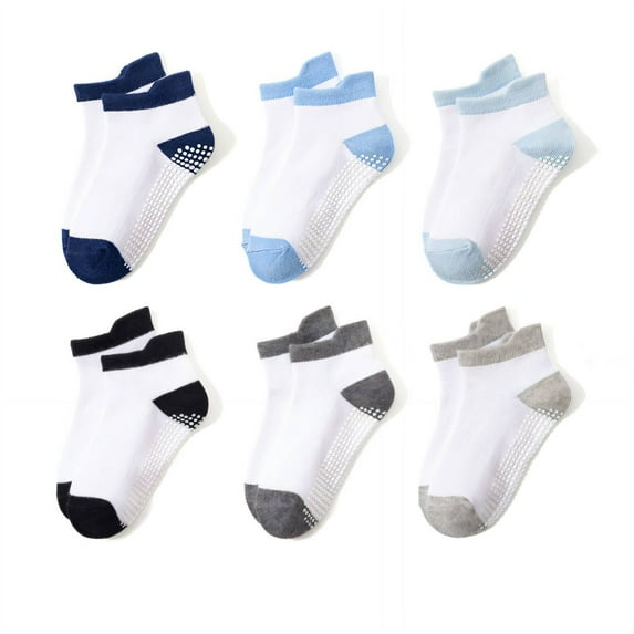 TELOLY 6Pcs 3T Socks Toddler Crew Socks Perfect for Fall and Spring Toddler Socks 2T-5T Style8