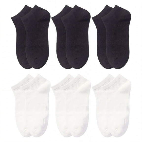 TELOLY 6Pairs Ankle Socks for Women,100%Cotton Womens Ankle Socks Size 9-11,Summer Socks for Women