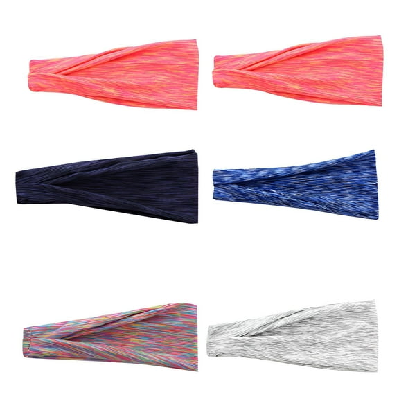 TELOLY 6Pcs Headbands for Women,Cloth Sweat Bands,Gym Accessories for Women,Mixing4