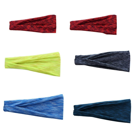 TELOLY 6Pcs Headbands for Women,Cloth Sweat Band,Sweatbands for Women,Mixing2