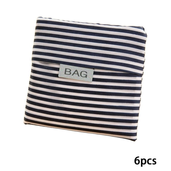 TELOLY 6Pcs Poly Bags Foldable Design Shopping Bags Japanese Printing Style Gift Bags Bulk Style 2