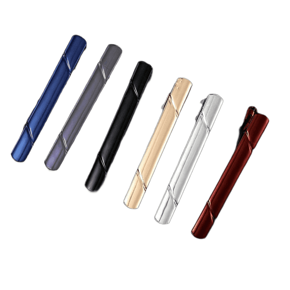 TELOLY 6Pcs Tie Clips for Men Strong Fixing Effect Tie Bar Perfect for Formal Events Tie Clip Multicolor
