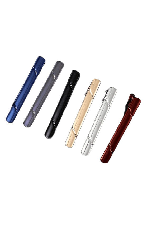 6Pcs Tie Clips for Men Strong Fixing Effect Tie Bar Perfect for Formal Events Tie Clip Multicolor