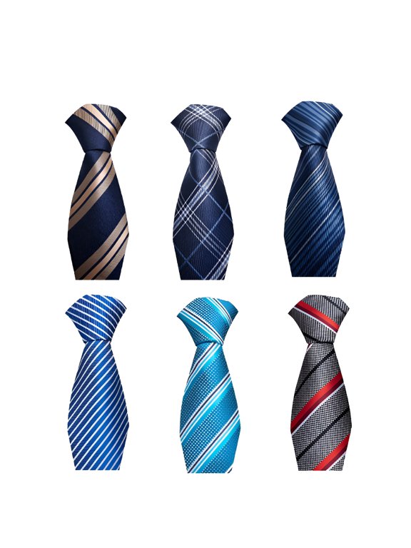 6Pcs Ties for Men,Elegant Lines Mens Ties,Personal Expression Mens Tie,Color Mixing1