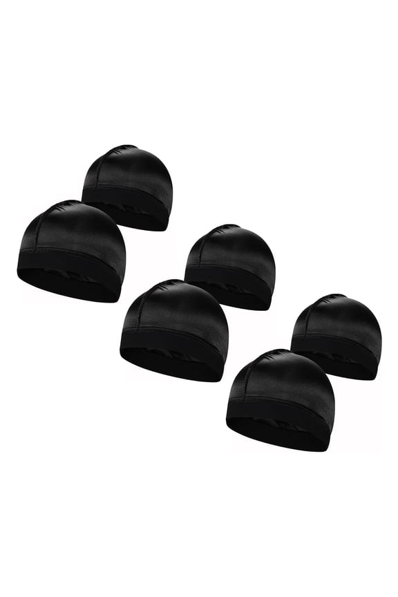 6-Pack Wave Caps, Elastic Silky Compression Headwear