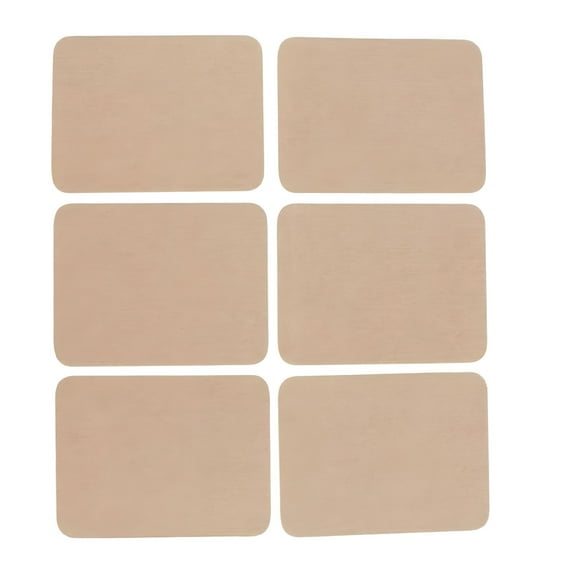 TELOLY 6pcs Iron on Jean Patches Jeans Repair for Clothing Jacket - light Tan