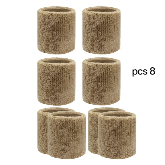 TELOLY 8 Pack Wrist Sweatbands, Tennis Wrist Bands Absorbent Sweat Band for Men and Women, Breathable Cotton Sweatbands for Working Out, Football, Basketball, Running Athletic Sports