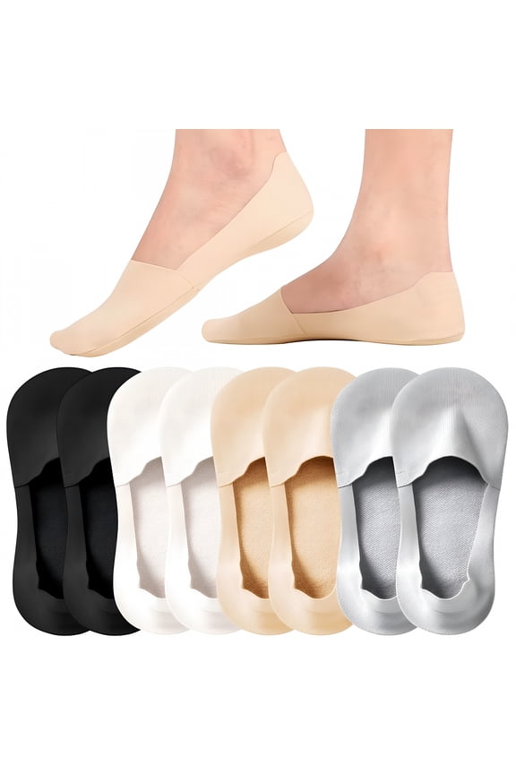 8 Pairs Women No Show Socks, Invisible Low Cut Liner Boat Socks, Footies Socks, Size 9-12