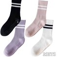 thumbnail image 1 of TELOLY 8Pairs Pilates Socks,Ribbed Sock Cuff Grip Socks Pilates,Elastic Comfort Fit Pilates Socks with Grips for Women,Multicolor2, 1 of 5