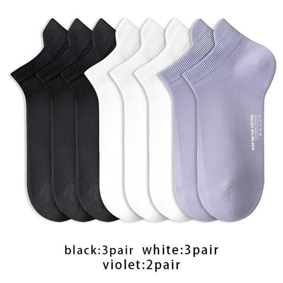 TELOLY 8Pairs Ankle Socks for Women,Cotton Womens Socks Size 7-9,Socks for Women Ankle