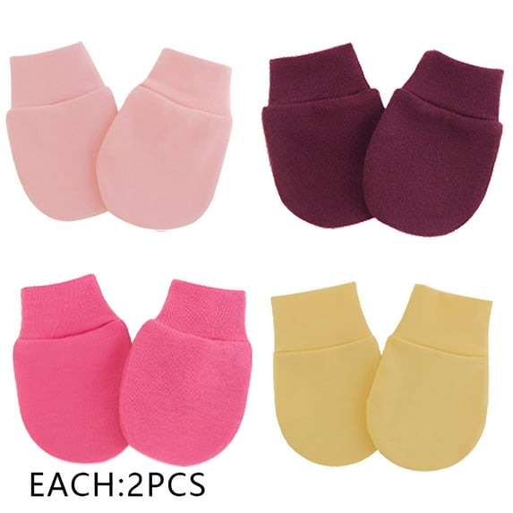 TELOLY 8Pcs Baby Mittens,Comfortable Experience Baby Mittens Newborn,Breathable Design Newborn Mittens No Scratch,Style4