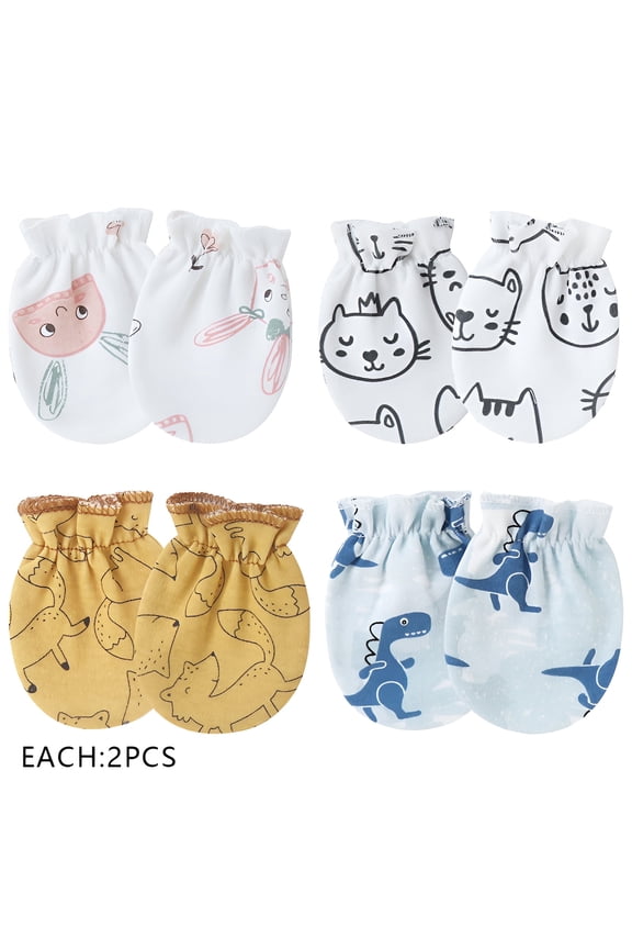 8Pcs Baby Mittens,Great for Babies Baby Mittens Newborn,Moisture-Proof Design Newborn Mittens,Style3