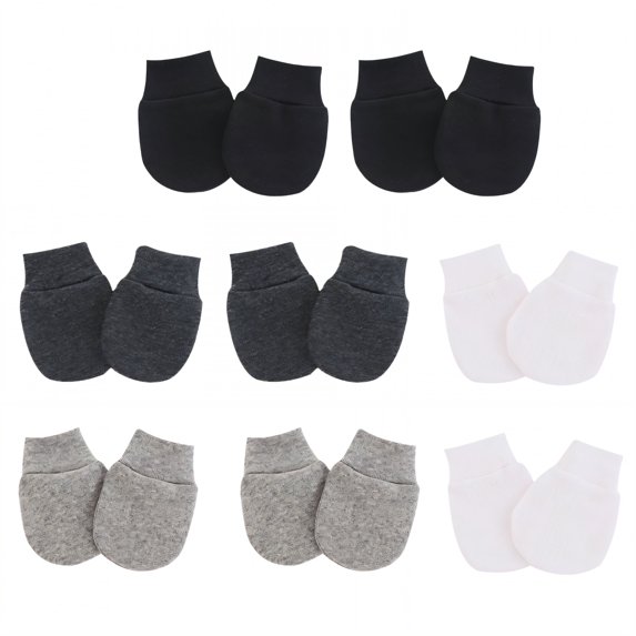 TELOLY 8 Pairs Baby Mittens,Cotton Newborn Mittens,Mittens for Newborn Baby Boy for 0-1 Years