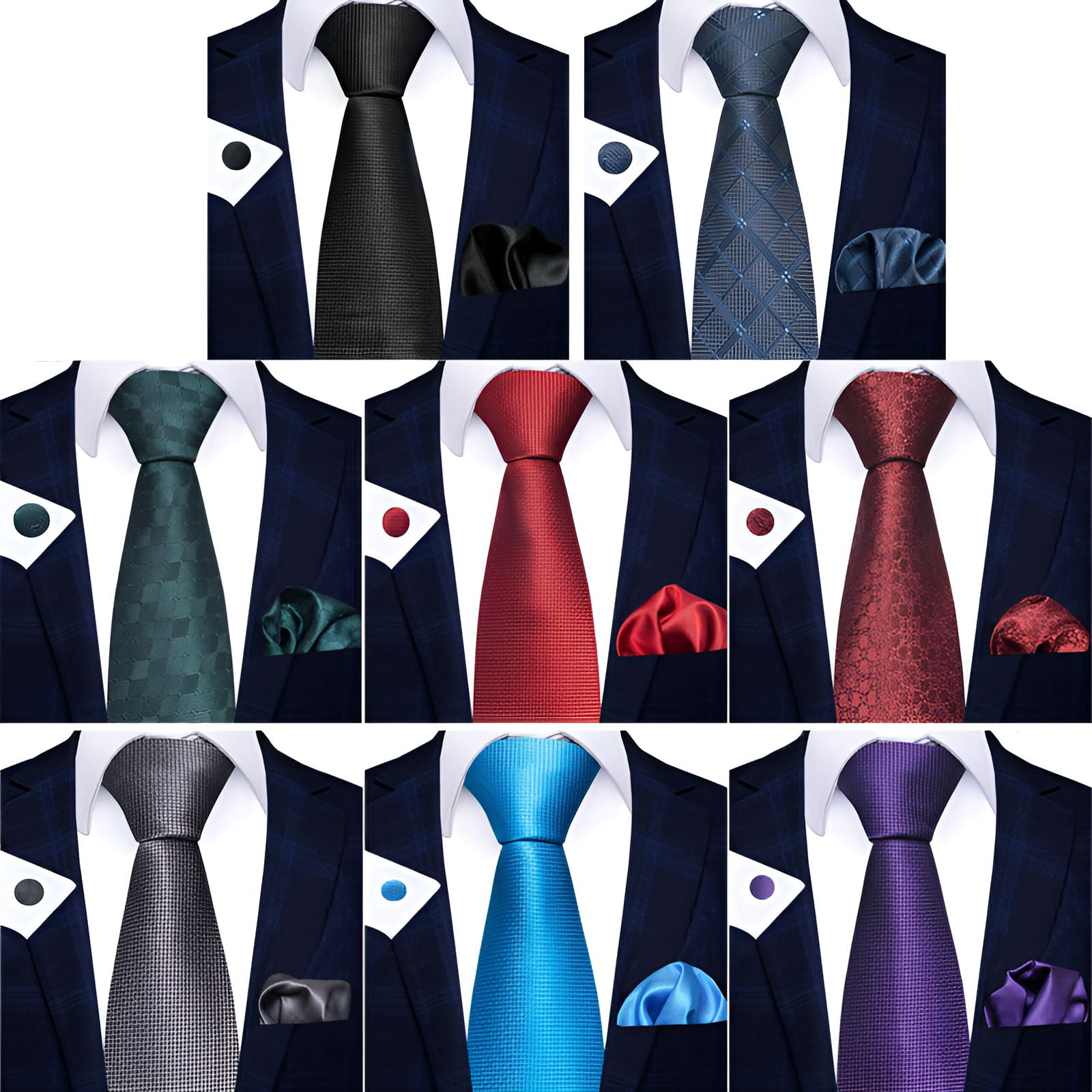 TELOLY 8Pcs Ties for Men,Fine Design Mens Ties,Variety Styles Mens Tie,Color&nbsp;Mixing1