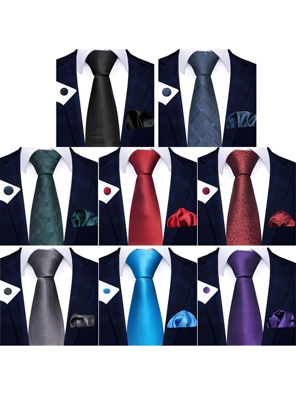 8Pcs Ties for Men,Fine Design Mens Ties,Variety Styles Mens Tie,Color Mixing1