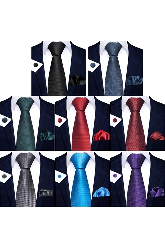 8Pcs Ties for Men,Fine Design Mens Ties,Variety Styles Mens Tie,Color Mixing1
