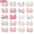thumbnail image 1 of TELOLY 2026 New 9/15/20 Pairs Newborn Baby Cute Cotton Mittens Infant No Scratch Mittens Toddler Boys Girls Gloves 0-12 Months,For Newborns,Baby Care,Daily Wear,Sleeping,Hand Protection,Gifts, 1 of 5