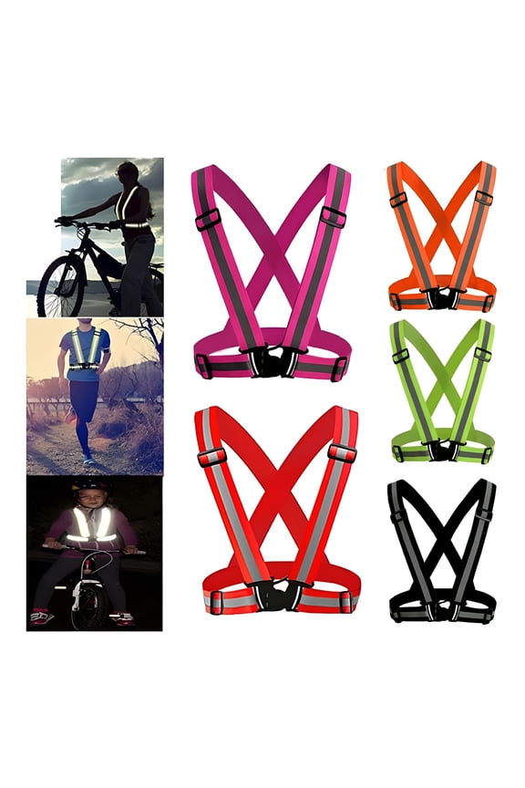 Adjustable Safety Security High Visibility Reflective Vest Gear Stripes Jacket