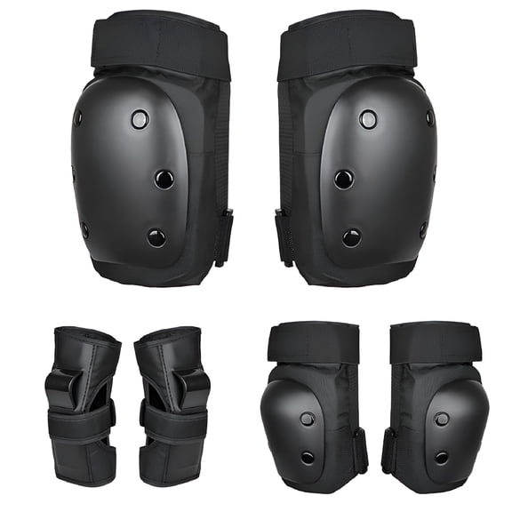 TELOLY Adult 6PCS Cycling Bicycle Skateboarding Knee Elbow Pads with Wrist Guard Set