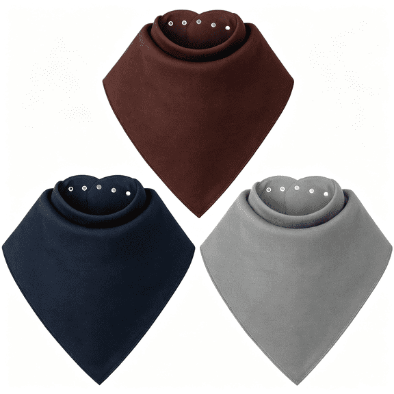 TELOLY Adult Drool Bib for Special Needs,3 Pack Large Elderly Bandana,Teen Bib for Women Men,Soft Absorbent Set for Kid,Soft & Absorbent Bib