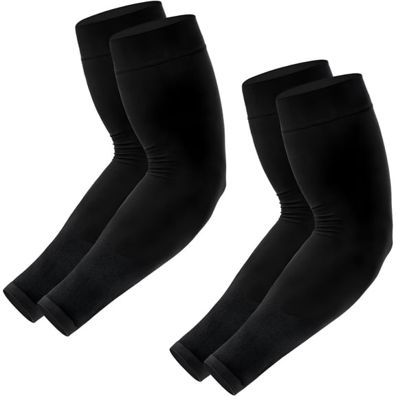 TELOLY Arm Sleeves for Men Women Youth, Uv Sun Protection, Tattoo Cover Up, Cooling, Compression Sports Sleeve, Arm Compression Sleeve Women - 2 Pairs