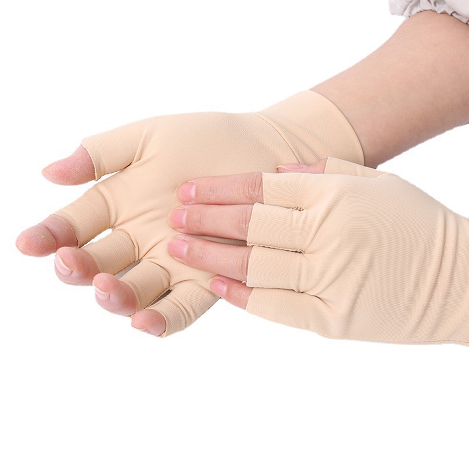 TELOLY Arthritis Gloves,Fingerless Gloves with Magnetic Therapy,Fingerless Gloves with Non-Slip and Breathable,Skin