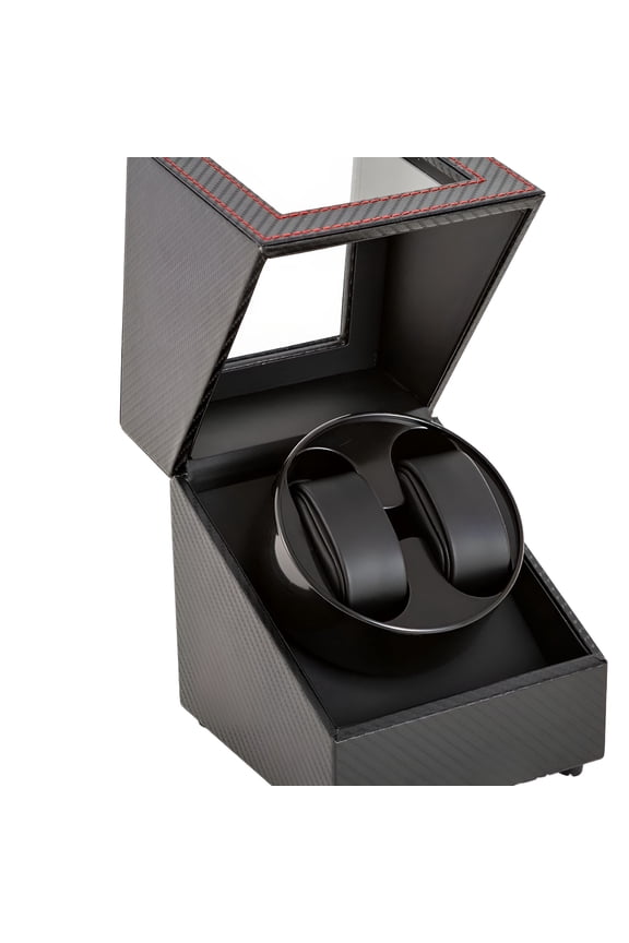 Automatic with Quiet Motor Single Watches Winder Organizer Winding Box USB Watch Case for Mechanical Watches Bedroom Women Men A