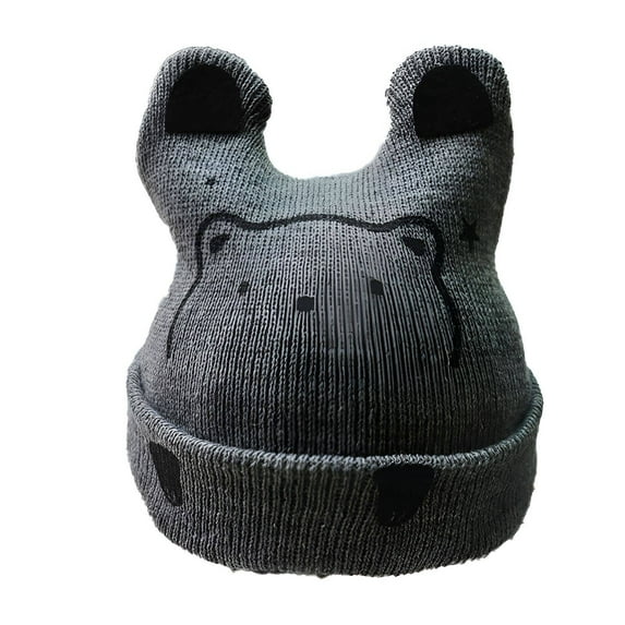 TELOLY Baby Beanie,Cat Ear Toddler Girl Winter Hat,Playful Design with Fun Appeal Baby Hat,Gray