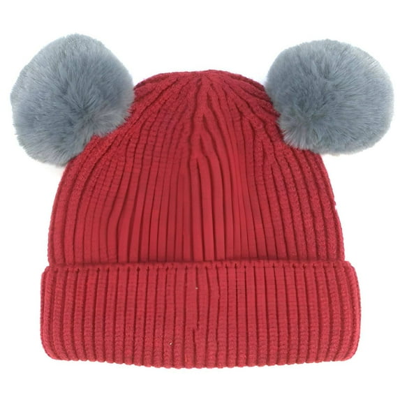 TELOLY Baby Beanie,Soft Knit Toddler Hat,Skin-Friendly Comfort Baby Hat,Red