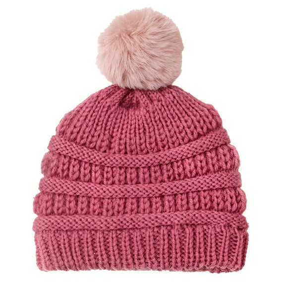 TELOLY Baby Beanie,Trendy Look Toddler Hat,Cozy Fit Everyday Use Toddler Girl Winter Hat,LightPink