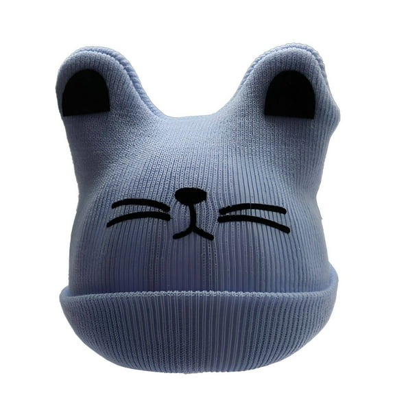 TELOLY Baby Beanie,Warm Fit Baby Hat,Winter Ready Design Cold Protection Toddler Hat,Blue