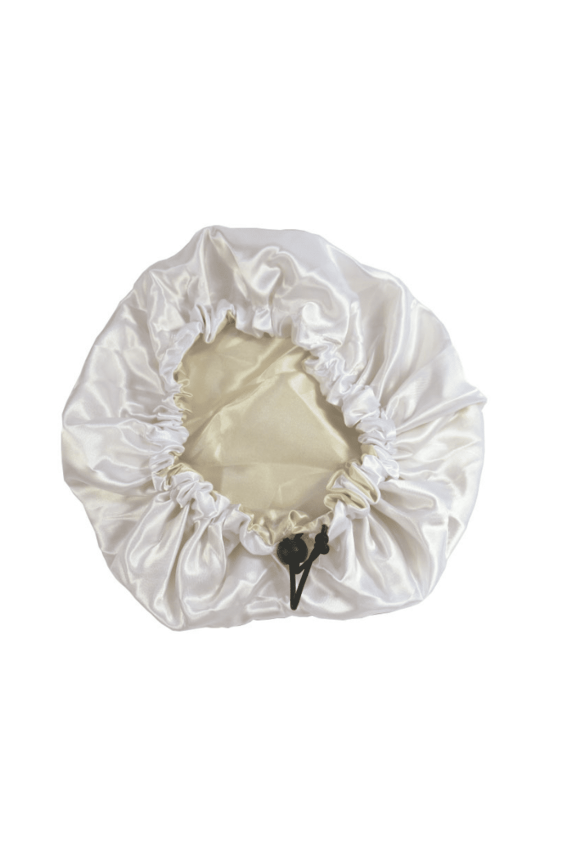 Baby Bonnet Adjustable Size Bonnet Child Hair Bonnet,White