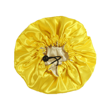 TELOLY Baby Bonnet Adjustable Size Bonnet Child Hair Bonnet,Yellow