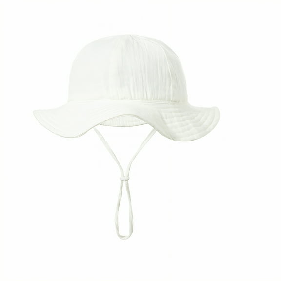 TELOLY Baby Hats 0-6 Months,100% Pure Cotton Material Baby Hats,Lightweight Soft Hat Body Toddler Hat,White1